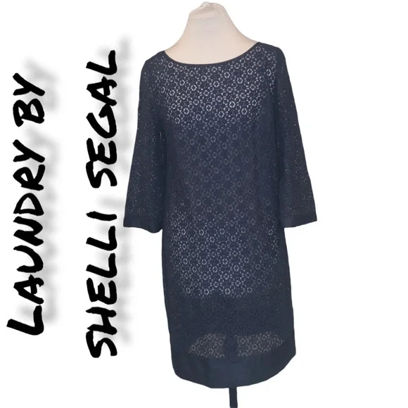 chinese dress ladies Laundry by Shelli Segal Women's Lace Shirt Dress, Denim Blue, 14 :  Amazon.ca: Clothing, Shoes & Accessories main image 0